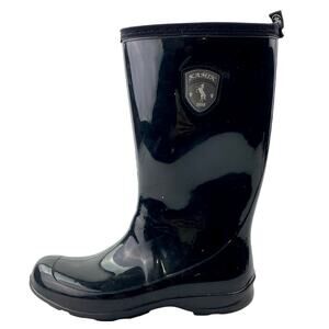 Kamik Marina Women's Black Synthetic Rubber Round Toe Mid Calf Rain Boots Size 7